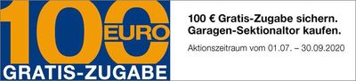 100€ Wertcheck für Aluminium Haustüren plus 100€ Gratis-Zugabe für Automatik-Sektionaltore 